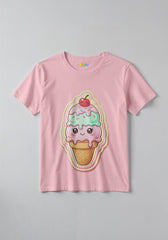 Ice Cream Fun Graphic Kids T-Shirt For Girls
