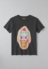 Ice Cream Fun Graphic Kids T-Shirt For Girls
