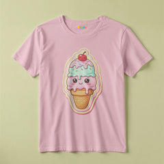 Ice Cream Fun Graphic Kids T-Shirt For Girls