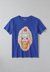 003-Icecream_0000_Primary Blue 1 -  Ice Cream Fun Graphic Kids T-Shirt For Girls -  Kiddo.pk