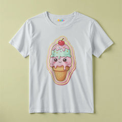 Ice Cream Fun Graphic Kids T-Shirt For Girls
