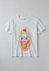 Ice Cream Fun Graphic Kids T-Shirt For Girls