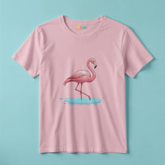 Pink Flamingo Style T-Shirt for Girls