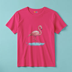 Pink Flamingo Style T-Shirt for Girls