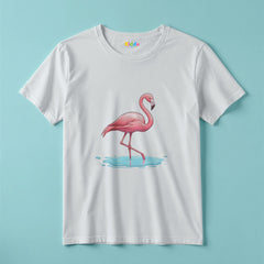 Pink Flamingo Style T-Shirt for Girls