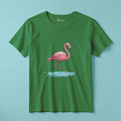 Pink Flamingo Style T-Shirt for Girls
