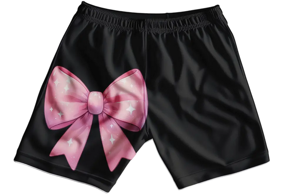 Pink Bow Girls Shorts