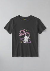Space Bunny Cartoon Kids Graphic T-Shirt for Girls