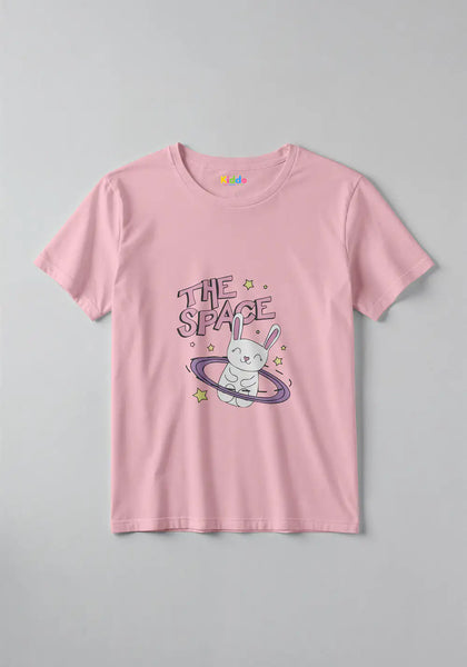 -  Space Bunny Cartoon Kids Graphic T-Shirt for Girls -  Kiddo.pk -  Space Bunny Cartoon Kids Graphic T-Shirt for Girls -  Kiddo.pk