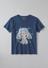 Cute Elephant Cartoon Kids Tee for Boys and Girls