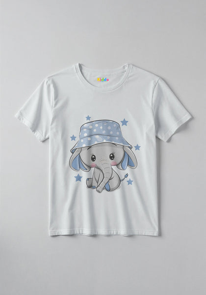 Cute Elephant Cartoon Kids Tee for Boys and Girls -  Cute Elephant Cartoon Kids Tee for Boys and Girls -  Kiddo.pk