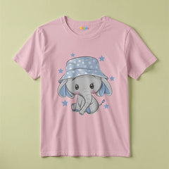 Cute Elephant Cartoon Kids Shirt for Girls