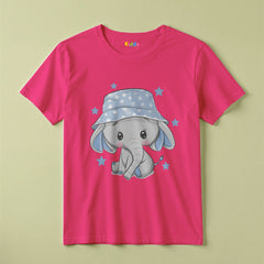 Cute Elephant Cartoon Kids Shirt for Girls