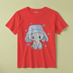 Cute Elephant Cartoon Kids Shirt for Girls