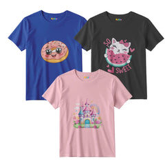 Donut, Watermelon Cat and Castle 3-Shirt Bundle