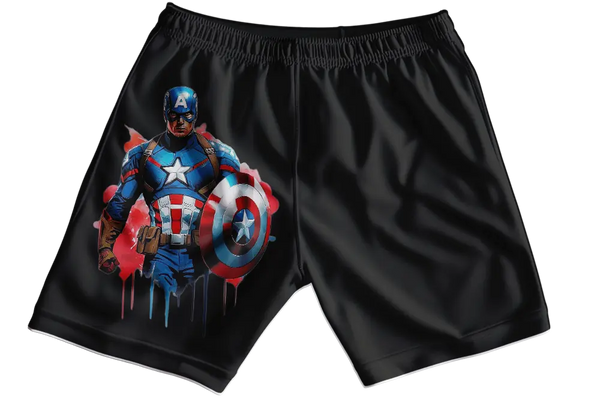 Captain America Painting Boys Shorts