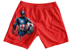 Captain America Painting Boys Shorts
