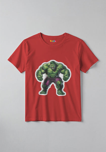 0081-hulk-full-red 1 -  Hulk Full Power Kids Graphic T-Shirt for Boys -  Kiddo.pk