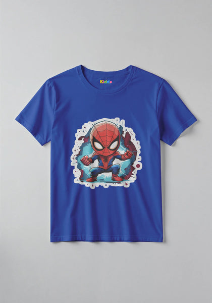 0088-baby-spider_0000_Primary Blue -  Baby Spider Kids Tee – Cute Spider Cartoon T-Shirt for Kids -  Kiddo.pk