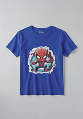 0088-baby-spider_0000_Primary Blue -  Baby Spider Kids Tee – Cute Spider Cartoon T-Shirt for Kids -  Kiddo.pk