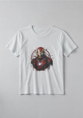 0099-ironman 1_0014_white -  Kids Iron Man Hero Graphic Cotton Tee for Boys -  Kiddo.pk