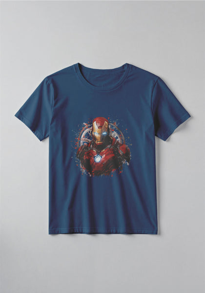 Kids Iron Man Hero Graphic Cotton Tee for Boys