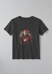 Kids Iron Man Hero Graphic Cotton Tee for Boys