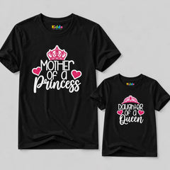 Princess Mother & Daughter Matching T-Shirt Bundle - Black