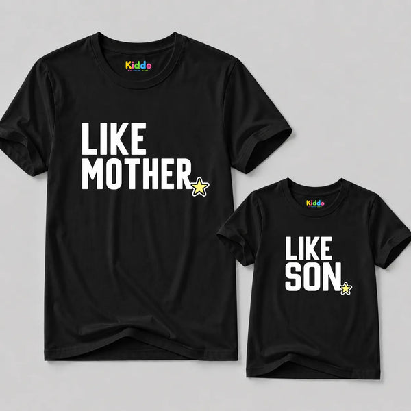 Like Mom Mother & Son Matching T-Shirt Bundle - Black