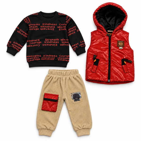 Newborn Red Puffer Winter Set