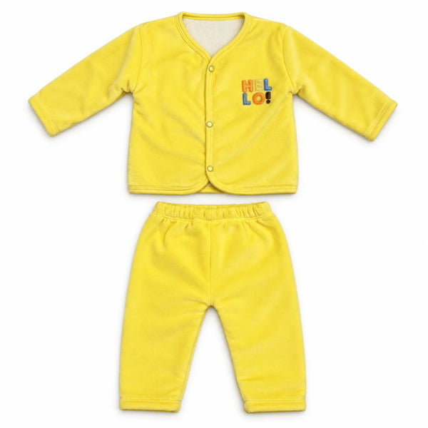 Newborn Yellow Hello Velvet Winter Set