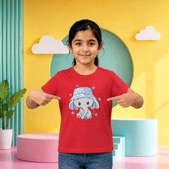 Cute Elephant Cartoon Kids Shirt for Girls
