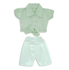 '-  Kids Shirt & Shorts Co-ord Set – Blue & Sea Green -  Kiddo Retail -  Kids Shirt & Shorts Co-ord Set – Blue & Sea Green -  Kiddo Retail