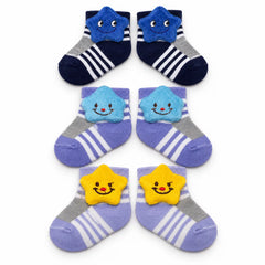 Newborn Blue Character Socks Set