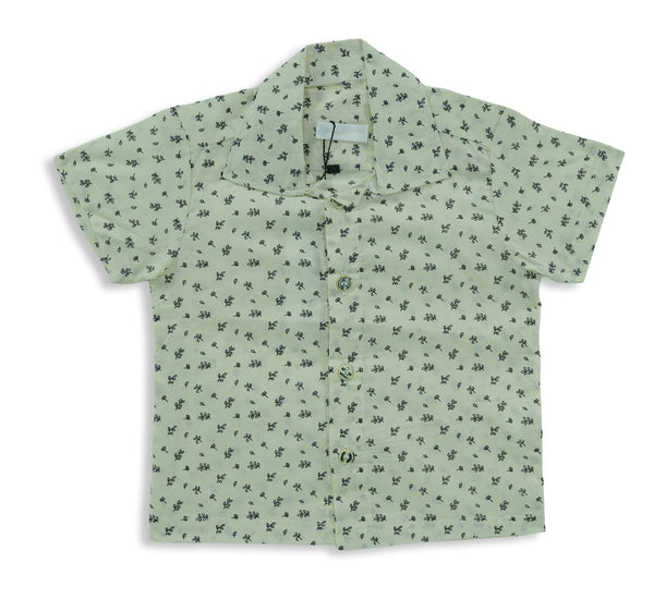 Kids White Floral Print Shirt – Soft Cotton Everyday Wear