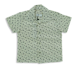 Kids White Floral Print Shirt – Soft Cotton Everyday Wear