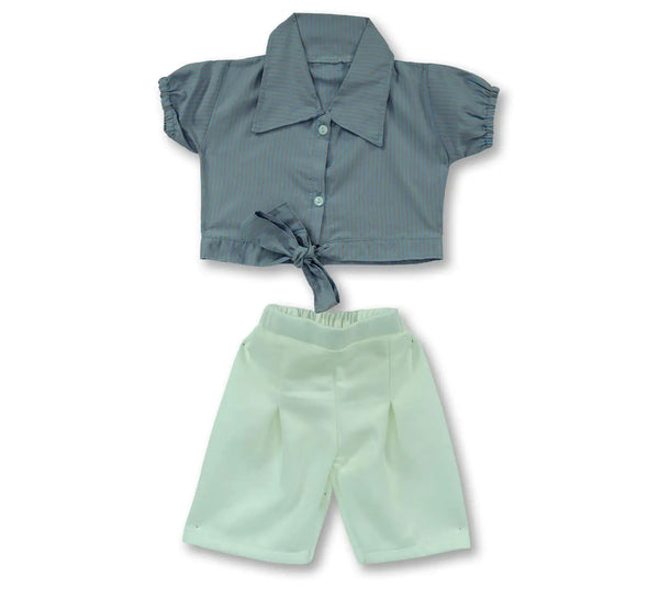 '-  Kids Shirt & Shorts Co-ord Set – Blue & Sea Green -  Kiddo Retail -  Kids Shirt & Shorts Co-ord Set – Blue & Sea Green -  Kiddo Retail