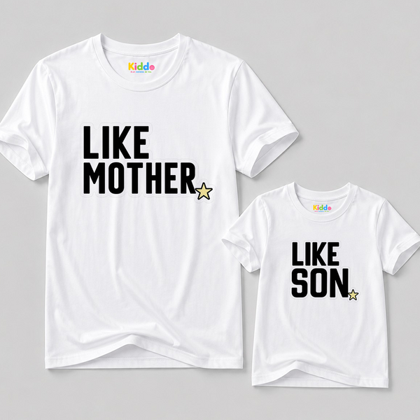 Like Mom Mother & Son Matching T-Shirt Bundle - White
