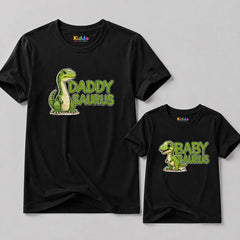 Dino Father & Son Matching T-Shirt Bundle - Black