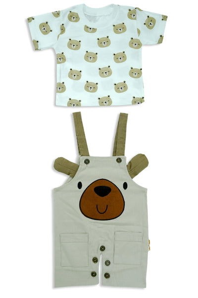 '-  Infant Teddy Bear Print Romper – Soft Cotton Everyday Wear -  Kiddo Retail -  Infant Teddy Bear Print Romper – Soft Cotton Everyday Wear -  Kiddo Retail