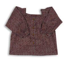 Kids Red Floral Print Shirt – Soft Cotton Everyday Wear