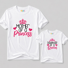 Princess Mother & Daughter Matching T-Shirt Bundle - White