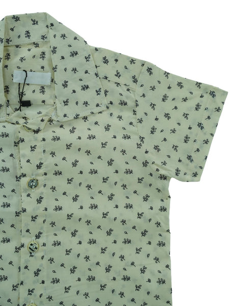 Kids White Floral Print Shirt – Soft Cotton Everyday Wear