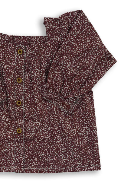 -  Kids Red Floral Print Shirt – Soft Cotton Everyday Wear -  Kiddo Retail
