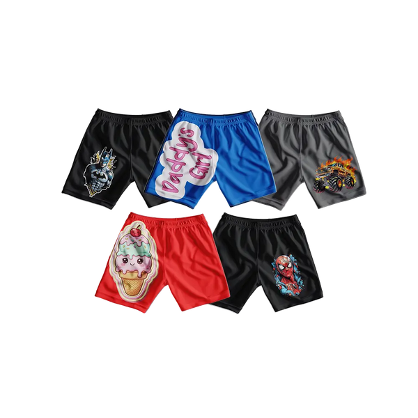 Batman, Daddy's Girl, Monster Truck, Ice Cream and Spider-Man 5-Shorts Bundle