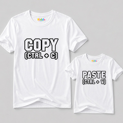 Copy Paste Father & Son Matching T-Shirt Bundle - White