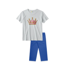 Princess Crown White Shirt + Blue Trouser Bundle