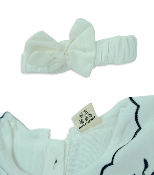 '-  Infant Cotton Dress – Blue & Floral Print -  Kiddo Retail -  Infant Cotton Dress – Blue & Floral Print -  Kiddo Retail