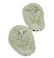 Infant Beige & White Cotton Dress – Soft Everyday Wear
