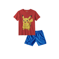 Pikachu Red Shirt + Blue Shorts Bundle